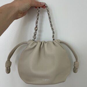 Loewe Mini Flamenco Chain in Sea Salt